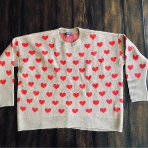 Vince Camuto Valentines Day Sweetheart tan women size M cozy sweater